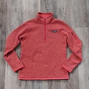 Patagonia Better Sweater 1/4 Pullover Fleece Women's Medium Coral STY25617